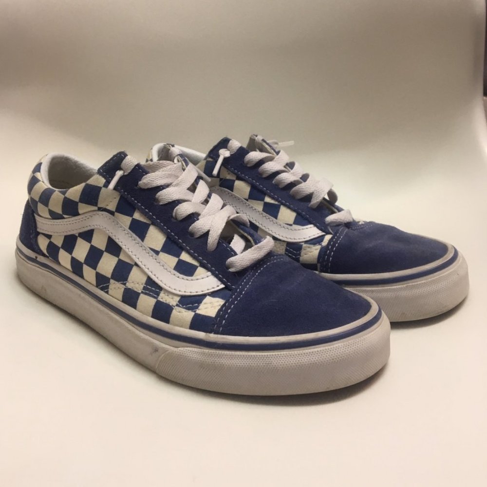 BLUE CHECKERED OLD SKOOL VANS
